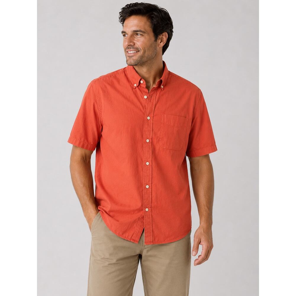 Cutter & Buck Coral Button Down Shirt Men’s Large Short Sleeve Casual